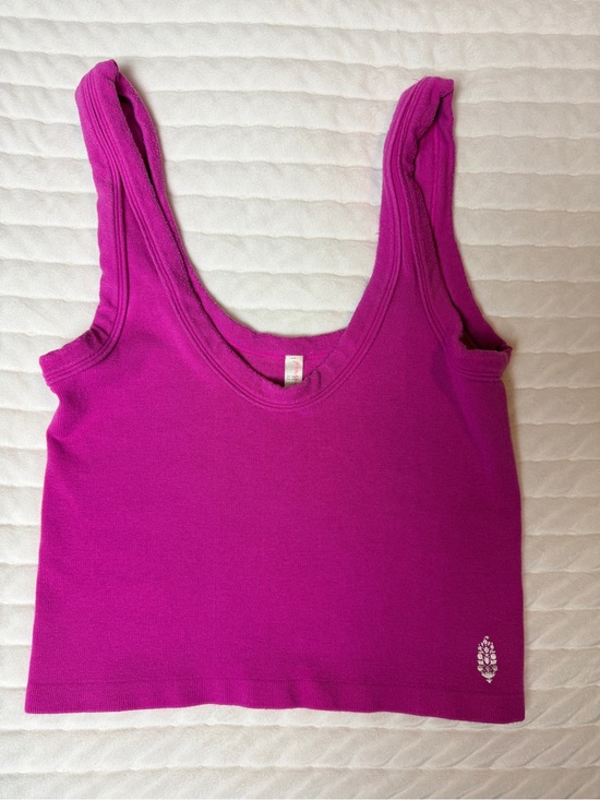 FP Movement by Free People Tops - FP Movement by Free People Bright Magenta Scoop Neck Ribbed Crop Tank - M/L